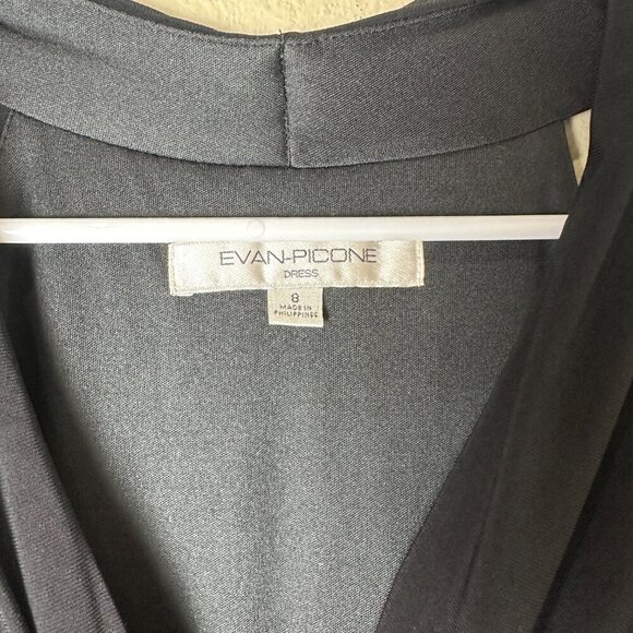 EVAN PICONE Little Black Dress V Neck Cocktail Party Size 8 - Picture 5 of 8